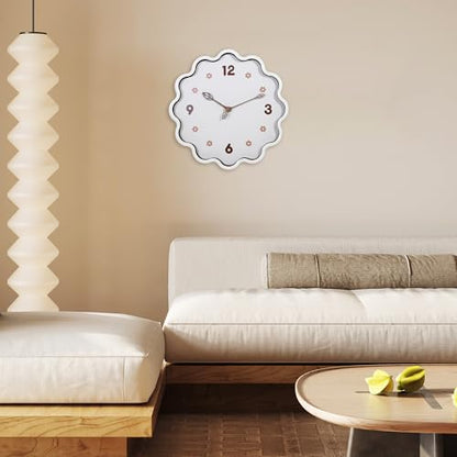 Wall Clock, Modern 14 Inch, White