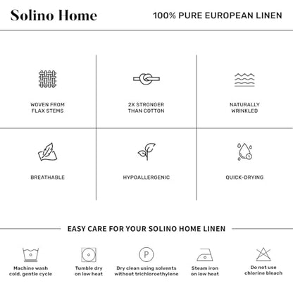 Solino Home 100% Pure Linen Woven Placemats Sky Blue, 14 x 19 in, Set of 4 - color: 09: Sky Blue, size: 14" X 19" (Set of 4)
