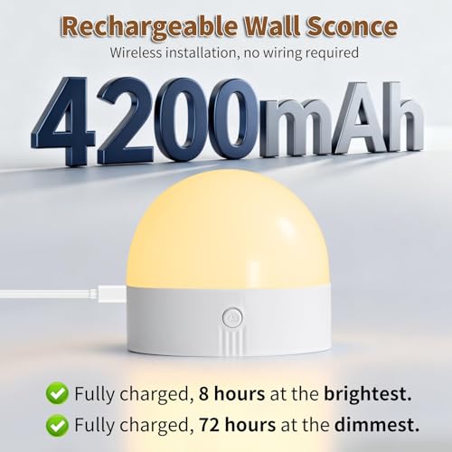 Rattan Battery Operated Wall Sconce Set of Two,Rechargeable,Remote