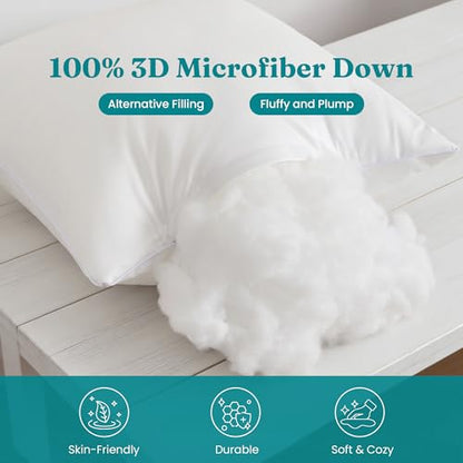 Oubonun Waterproof Outdoor Lumbar Pillow Inserts 12 x 20 Set of 2 - size: 12 × 20(Pack of 2)