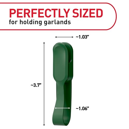 Command Garland Hanger, Garland Green, 6 bundlers, 12 Strips - size: 6 Garland Hangers