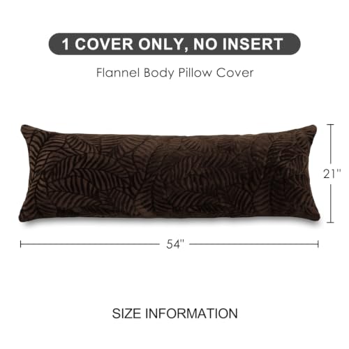 SOCHOW Body Pillow Cover 21x54 Inches with Zipper, 1 Pack, Brown - color: Brown, size: 54" x 21" (Pack of 1)