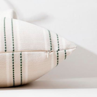 Hckot Spring Throw Pillow Covers 16x16 Set of 2 Green Pillow Covers - color: Dark Green, size: 16" x 16" (Pack of 2)