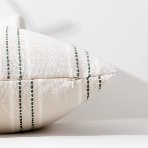Hckot Spring Throw Pillow Covers 24x24 Set of 2 Green Pillow Covers - color: Dark Green, size: 24" x 24" (Pack of 2)