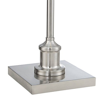 Jenson Brushed Nickel Adjustable Swing Arm Pharmacy 54" Tall Floor Lamp - color: Silver Brushed Nickel