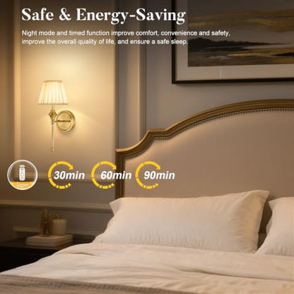 Battery Operated Wall Sconces with Dimmable Led Bulbs and Remote - color: Dull Bronze