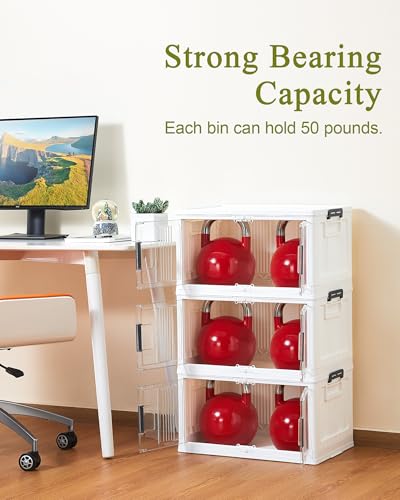 OlarHike 144QT Storage Bins with Lids for Closets, Office, Home, 3 Pack - size: 48QT