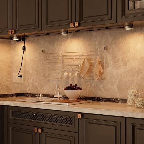 GETINLIGHT 2.75-Inch LED Puck Lights, 3-Pack, 2700K, Brushed Nickel - color: Brushed Nickel, size: 3-puck light kit