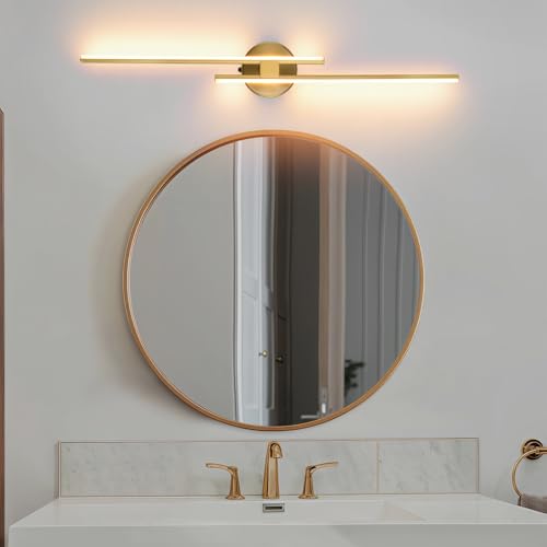Battery Operated Wall Sconce Set of 2,Gold 31.4" 3000K-6500K LED Dimmable Wall Sconces with Remote Control,Wireless Wall Light USB Rechargeable for Bedroom Hallway Living Room Background Wall Lighting - color: Gold, size: 31.4" 2-Pack
