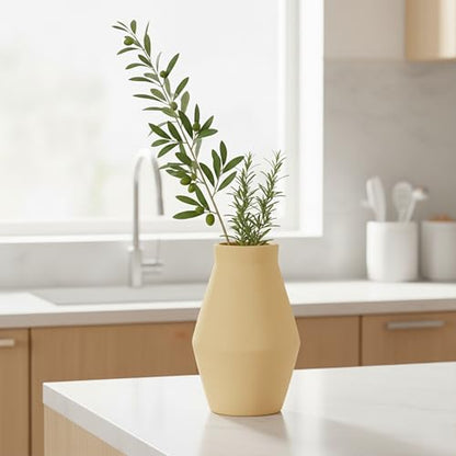 Terracotta Ceramic Vase, 10 Inch - color: Terracotta, size: 10 inch