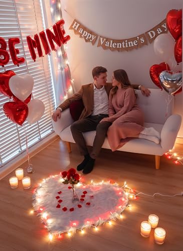 Red and Clear Christmas Lights,13FT 50 Count Mini String Lights - color: Red clear white wire, size: 50 count