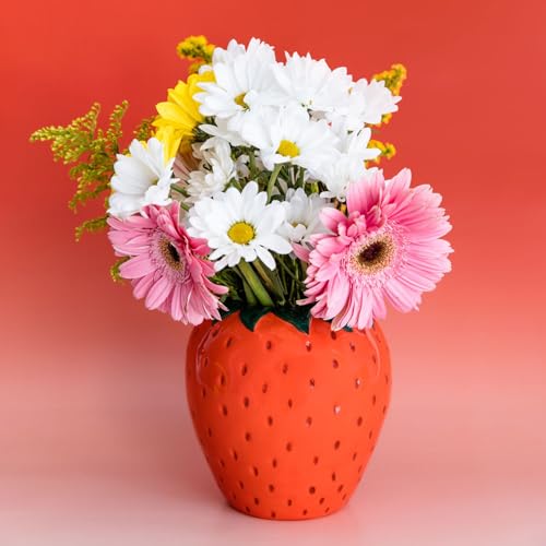 ban.do Novelty 세라믹 딸기 꽃병, - color: 딸기.