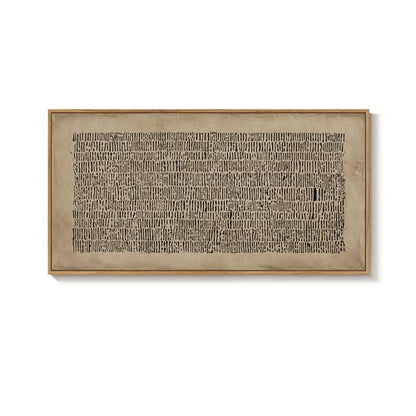 Large Framed Wabi Sabi Abstract Wall Art for Living Room, 60x30 Inch - color: Brown Black, size: 60"L x 30"W