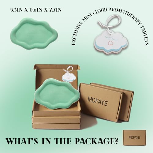 Jewelry Dish Trinket Tray for Women, Ring Dish Holder, Unique Cloud Shape Ceramic Plate Cute Things Vanity Aesthetic Room Decor Mother's Day Birthday (Flocked Green) - color: Flocked Green