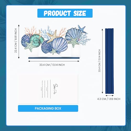 Smile Summer Indoor Decorations Wooden Decor, Conch Scallop Shell, Sign for Home Tabletop Centerpiece Mantel Shelf Fireplace - style: Shell