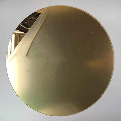 Marketing Holders Acrylic Mirror 4" Wide Round Gold .118" Thick No Adhesive Reflective Pieces Perfect for DIY Arts and Crafts School Projects Home or Office Decor Special Events - color: Gold, size: 4"L x 4"W