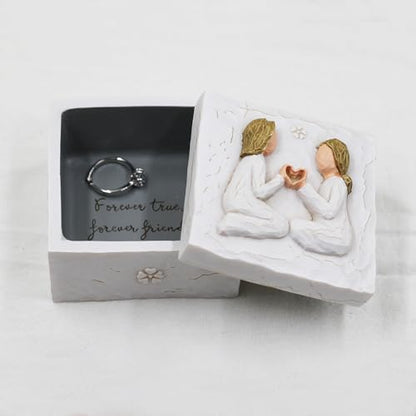 Best Friend Keepsake Box, Sculpted Hand-Painted Keepsake for Women, Sister Gifts - style: Best friend gifts for women