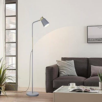 LALISU Floor Lamp Industrial Floor Lamps Reading Farmhouse Standing Lamp - color: Gray