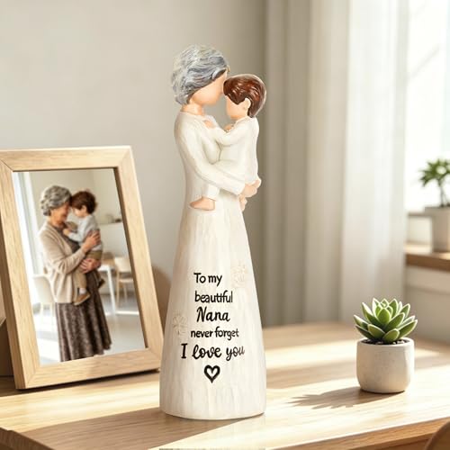Nana Gift from Grandson, Nana Birthday Gifts, Nana Grandson Figurines - color: White-nana