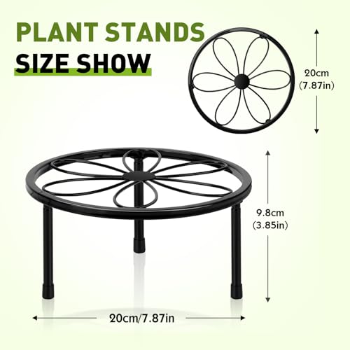 ESRICH 2 Pack Metal Plant Stand Outdoor, Plant Stands for Indoor