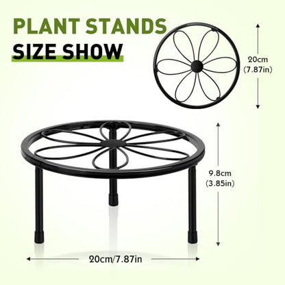 ESRICH 2 Pack Metal Plant Stand Outdoor, Plant Stands for Indoor