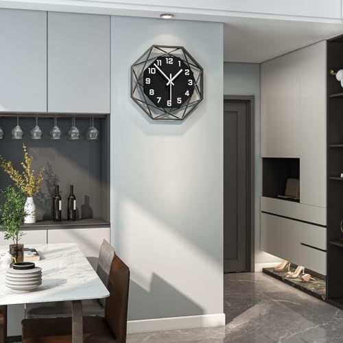 Large Wall Clock for Living Room Decor 16inch Silent Modern Clock - size: 16 inch