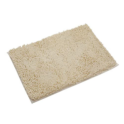 Non-Slip Bath Rug,Extra Soft Microfiber Bedroom Shag Carpet with Anti-Slip Backing,Water/Dust Absorbent Fast Dry Shower Mat,Sound Insulated Stairs Pad,Machine Washable (Beige,19 x 31 Inches) - color: Beige, size: 19"x31"