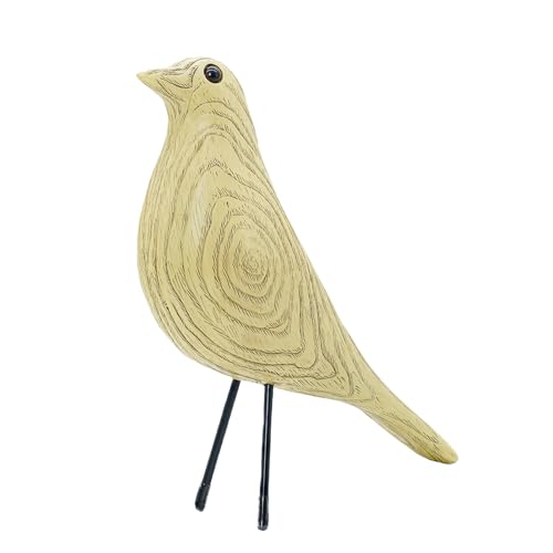 Mid Century Home Decor, House Bird, Adornment Office Home Decor, Desk Dove Ornament, Arts Pigeon Gifts, Replica Sculpture(Woodgrain, Beige) - color: Woodgrain Beige