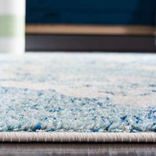SAFAVIEH Madison Collection Runner Rug - 2'3" x 8', Cream & Turquoise, Boho Chic Glam Paisley Design, Non-Shedding & Easy Care, Ideal for High Traffic Areas in Living Room, Bedroom (MAD600E) - color: Cream/Turquoise, size: 2'3" x 8' (Runner)