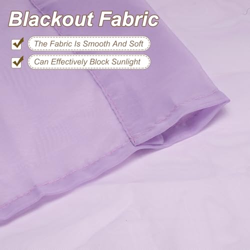 uxcell Window Valance, 51x24 Beaded Sheer Valance Curtains Light Purple - color: Light Purple