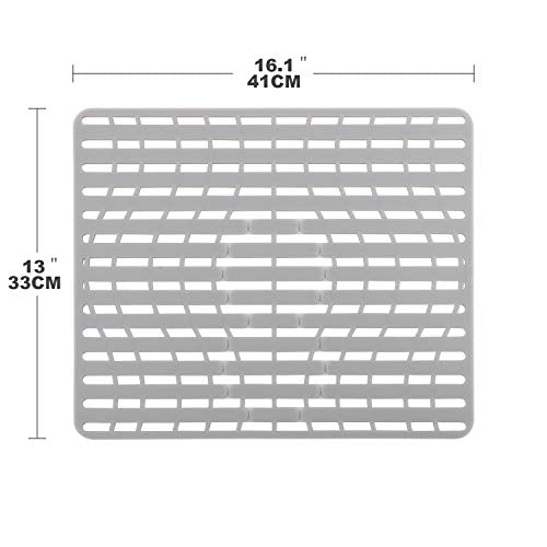 Nice Day® Sink Mat, Ceramic anti fall 16" x 13", Large - size: 16" x 13"