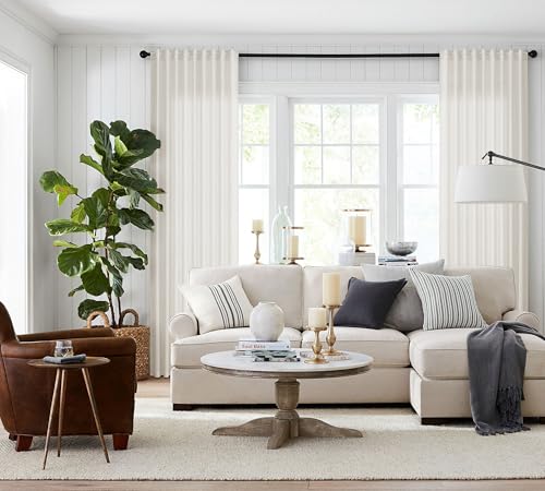 Jowels Natural Linen Curtains 54 Inch Long 2 Panels for Living Room - color: Natural, size: 40"W x 54"L (Pack of 2)