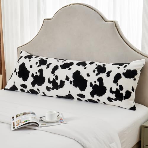 SOCHOW Body Pillow Cover 21x54 Inches, 1 Pack, Black/White - color: Black/White, size: 54" x 21" (Pack of 1)