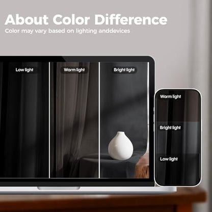 100% Blackout Curtains for Bedroom, Double Layer Black 96" L - color: Black, size: 52"W x 96"L (Pack of 2)