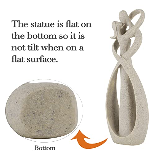 Trycooling Kissing Lovers Statue Abstract Sculpture, Sandstone, Small - color: Sandstone, size: Small