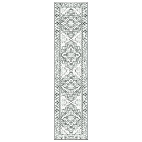 Lessymo Runner Rug for Hallway 2 x 8, Machine Washable Area Rugs Grey White - color: Grey Beige, size: 2' x 8' (Runner)