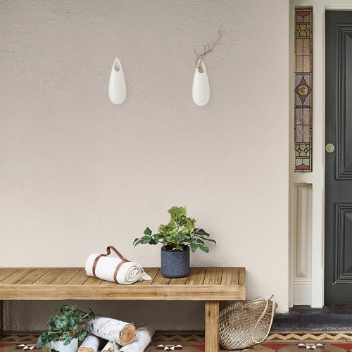 White Ceramic Wall Vases, Set of 2, 5.9 Inch, Teardrop Design - color: 2pcs-small