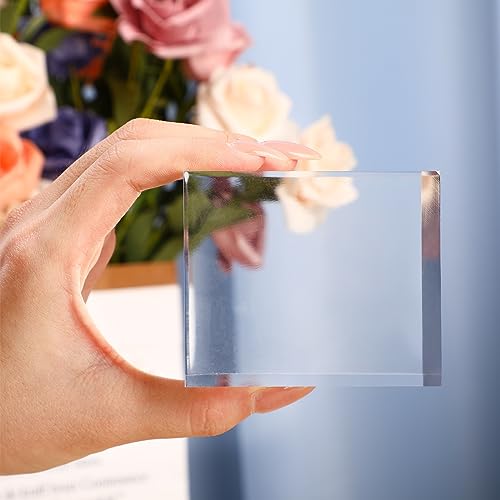 Geelin 3 Pcs Acrylic Risers Stand Display Block Decor Riser 3 Size, Square - style: Square