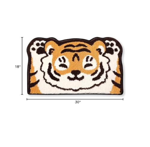 Molesun Tiger Bath Mat 18x30, Soft Absorbent Microfiber Bath Rugs - color: Tiger