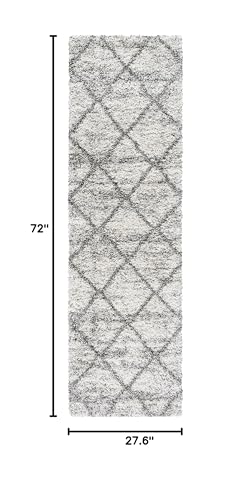 SAFAVIEH Hudson Shag Runner Rug 2'3"x6', Soft Plush Grey & Beige SGH281J - color: Grey/Beige, size: 2'3" x 6' (Runner)