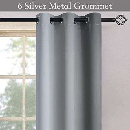 SimpleHome Ombre Grey to Grey White Curtains for Living Room 42Wx36L - color: Grey, size: 42"W x 36"L (Pack of 2)