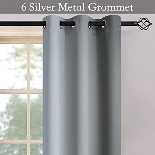SimpleHome Ombre Grey to Grey White Curtains for Living Room 42Wx45L - color: Grey, size: 42"W x 45"L (Pack of 2)