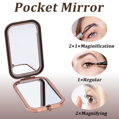 Vintage Foldable Compact Makeup Mirror Pocket Makeup Mirror - style: Style 5
