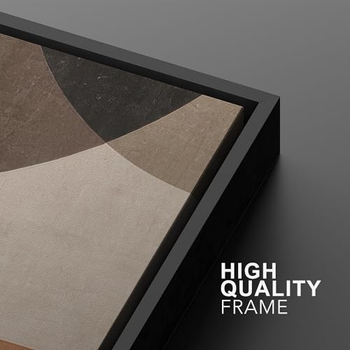 SIGNWIN Framed Canvas Print Wall Art Set Earth Tone Abstract Geometric Shapes Illustrations Graffiti & Street Art Modern Art for Living Room, Bedroom, Office - 16"x24"x2 Black - color: A16-2604-edw12, size: 16"x24"x2 Panels Black