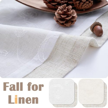 jinchan Kitchen Valance Curtain Double Layers, 1 Panel, White - color: Scroll Floral | White, size: 50"W x 16"L (Pack of 1)