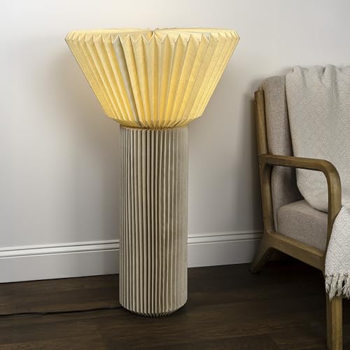 JONATHAN Y Archer Floor Lamp Modern Minimalist Mango Wood Base 37", Natural - color: Natural