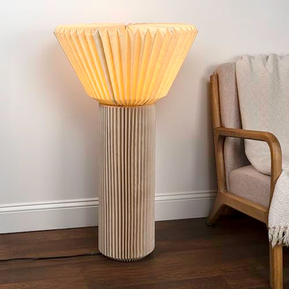 JONATHAN Y Archer Floor Lamp Modern Minimalist Mango Wood Base 37", Natural - color: Natural