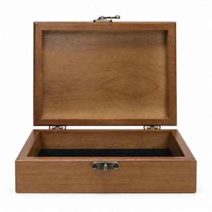 WE Games Old World Wooden Keepsake Box - color: Walnut, size: Small