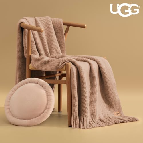 UGG Margot Knit Throw Blanket, Home Decor, 50" x 70", Brown (Sandalwood) - color: Brown