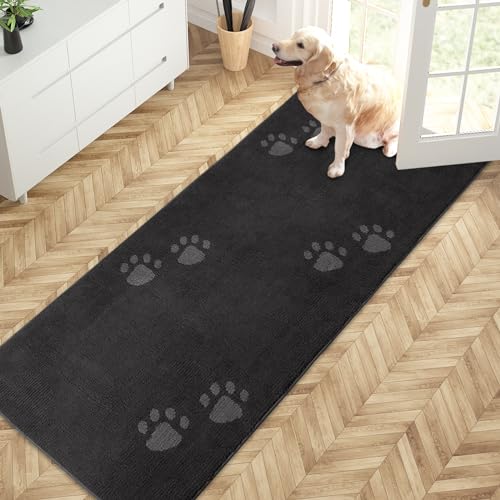 PURRUGS Hallway Runner Rug, 32" x 70", Charcoal - color: Charcoal, size: 32" X 70"